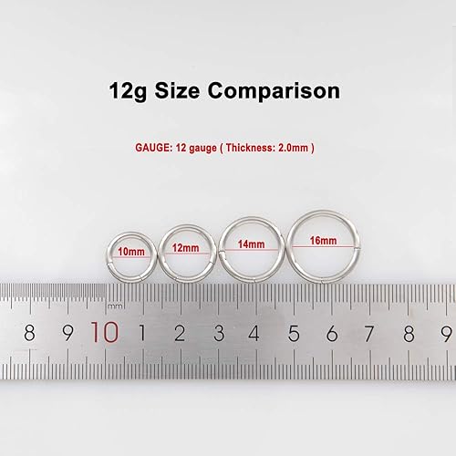 FANSING 12g 10mm Septum Ring Seamless Septum Clicker Septum Nose