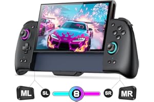 LIFUFUTEE Switch 2 Controller, Wireless Switch Pro Controller with Drift-Free Hall Effect Joystick, One-Piece Joypad with Macro Programming, RGB Light, Turbo, and Ergonomic Handheld Design