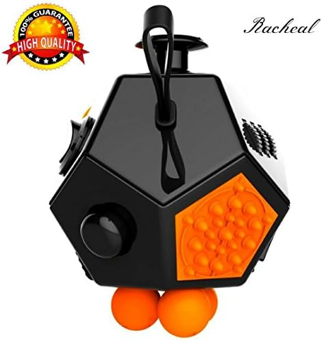 The Best 12 Sided Fidget Cube by The Racheal Collections - Stress Relief AnxietyToy – Increases Focus and Attention for Adults and Children with ADHD, ADD, OCD, Autism.