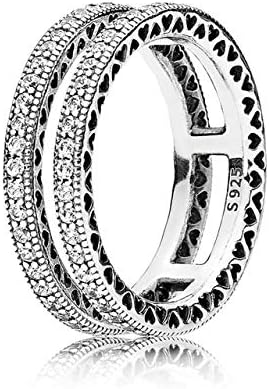 Amazon ブランド ネックレス ペア25 スタイル 925 スターリングシルバーリング チャームプリンセスクラウン花ハートシルバーチャームの指輪ジュエリー安い 可愛い リング ネックレス 通販