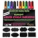 Natural Liquid Chalk Markers Complete Bundle | 10 Pens Set | Fine Chisel & Bullet Tip for each Pen Marker | Smooth Paint Ink that can Erase | Charming results on: Window, Chalkboard Labels, Glass, non-porous Blackboards, Chalkboards & More | Fluorescent & White Wet Ink for Kids | Broad point for drawing |