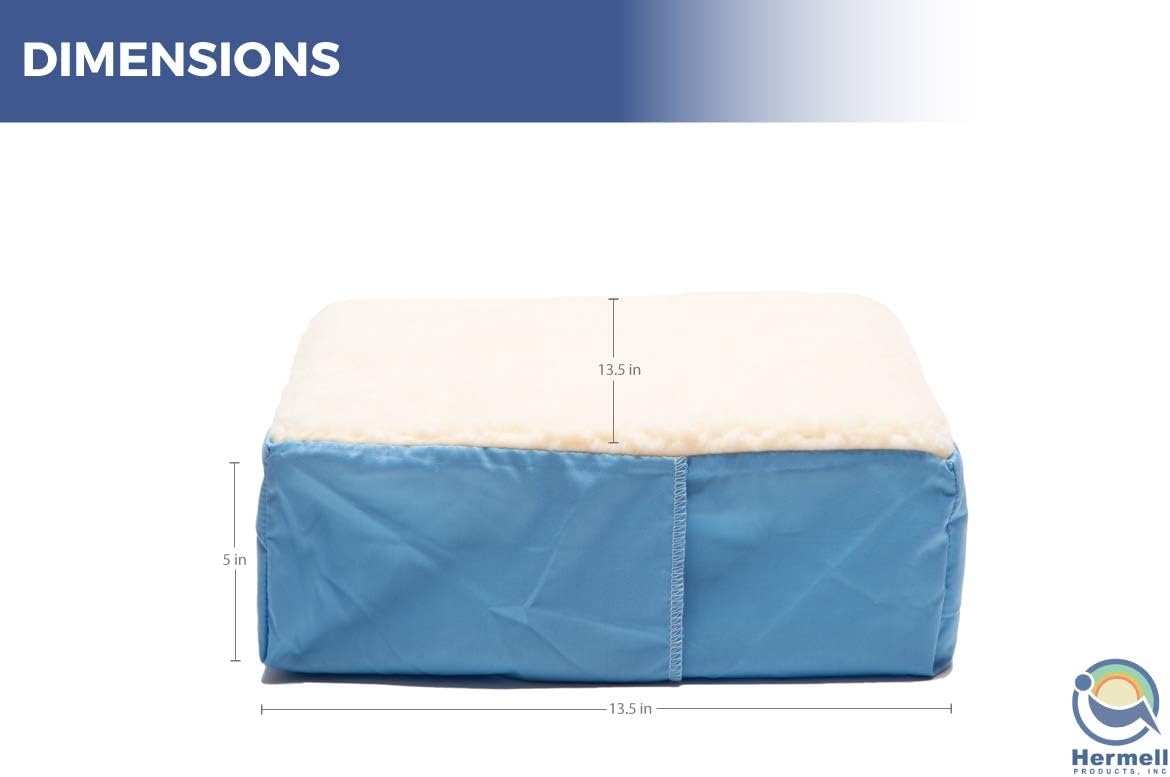 Hermell Extra Thick Sheepskin Top Wheelchair Cushion With Removable Cover: Health & Personal Care