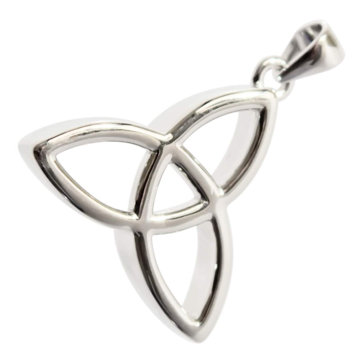 GWG Jewellery 925 Sterling Silver Thick Celtic Trinity Knot Pendant Necklace in Gift Box for Women