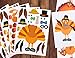 52pcs Thanksgiving Crafts for Kids, Make-A-Turkey Stickers Party Games/Favors/Supplies(Small Size)