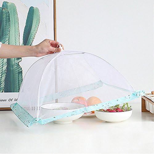 Tensay Kitchen Food Table Umbrella Cover Picnic Barbecue Party Fly Mosquito Mesh Net Tent, Retractable Lace Home Mosquito Cover for Dining Table