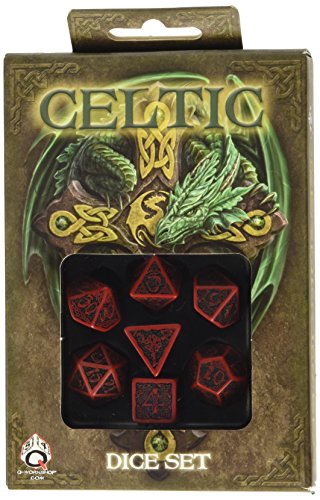 Celtic 3D Dice Red/Black (7) Board Game