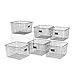Spectrum 6-Pack Wire Baskets with Label Plate (Industrial Gray) - Storage Bin & Décors for Bathroom, Closet, Pantry, Under Sink, Toy, Shelf, Kitchen, & Nursery Organization