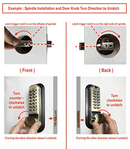 All-Weather-Double-Keypad-Mechanical-Keyless-Door-Lock-Antique-Brass-by-Code-a-Key