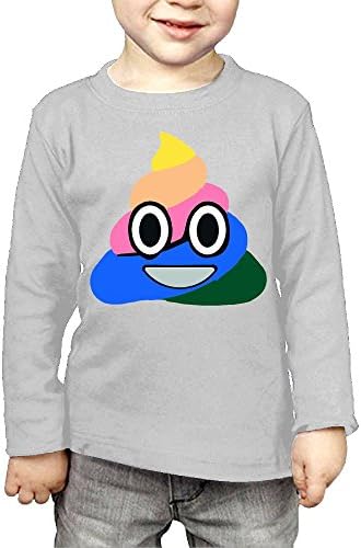 Children's colorful Poop Crew Neck Long Sleeve T-Shirts