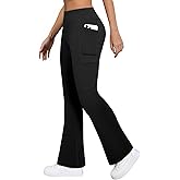 COPYLEAF Fleece Lined Leggings Women Winter Flare Thermal Leggings Water Resistant Hiking Cargo Snow Pants with 4 Pockets