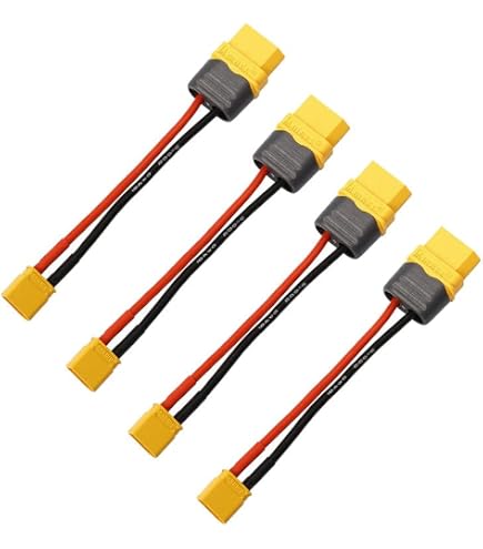 CERRXIAN Lot de 2 adaptateurs XT30 mâle vers XT60 femelle XT60 vers XT30 pour drone RC FPV Chargeur de batterie Lipo ESC CERRXIAN Lot de 2 adaptateurs XT30 mâle vers XT60 femelle XT60 vers XT30 pour drone RC FPV Chargeur de batterie Lipo ESC