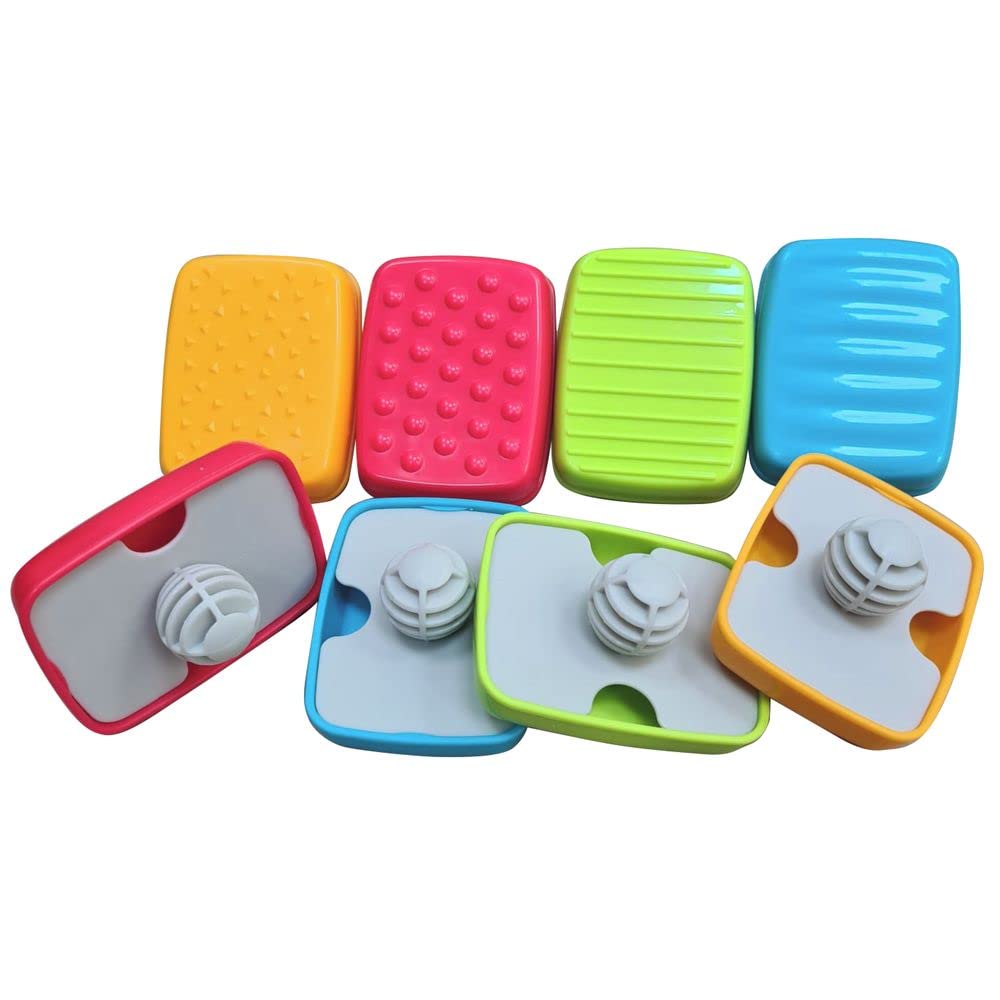 Halilit Sound Blocks Gift Set. 8 Piece Musical Instruments includes 4 Different Colours and four Different Patterns for Toddlers & Kids to play. Suitable for Children 18 months +, (MP4208)