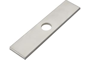 Midanya 10 Inch Sink Hole Cover Deck Plate, Deck Plate for 1 or 3 Hole Bathroom Kitchen Sink Faucet,SUS304 Stainless Steel Decorative Cover, Vessel Vanity Sink Faucet Cover,Rectangle,Brushed Nickel