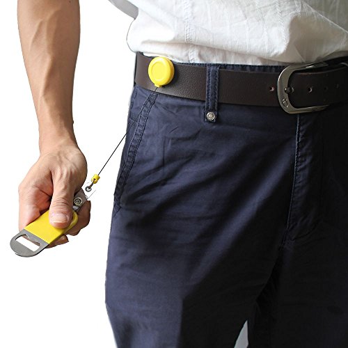 Retractable Wedding Bottle Opener, Rubber Coated Stainless Steel Bottle Opener.bartender Hand Beer Tool Gadget (6-Pack)
