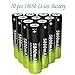 Skywolfeye - 10 pc of 18650 3.7V Li-ion Batteries 5800 mAh Rechargeable Battery for LED Flashlight Torch Headlamp Ship from USA