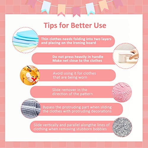 ATMOKO Electric Lint Remover, Portable Fabric Shaver with USB Charging Port, Efficient Fabric Remover for Bobbles, Fluff, Fuzz, Balls, Clothes, Pink - Thumbnail 6