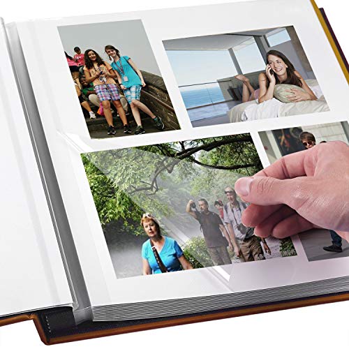 YOBZUO SelfStick Page Photo Album, Family Album, Leather