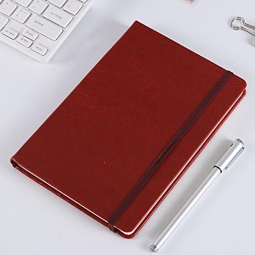 brown Classic Hardcover Business Planner Notebooks and Journals with Pen Loop, Pocket, 2017-2019 Calendar A5 Notebook for Office, Meeting, Training, School Supplies (8.4x5.7 In)