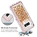 Coolden Glitter Case for Galaxy Note 8 Case Cute Bling Sparkle Clear 3D Quicksand Cover Shockproof Bumper Dual Layer Anti-Drop PC Frame TPU Back Skin for 6.3 Inches Samsung Galaxy Note 8, Light Coffee
