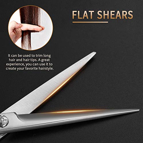 ELEHOT Hair Scissors Professional Barber Cutting Scissors Kit Stainless Steel Scissors/Shears 6 inch (17cm) with Black Storage Case (large) - Thumbnail 2