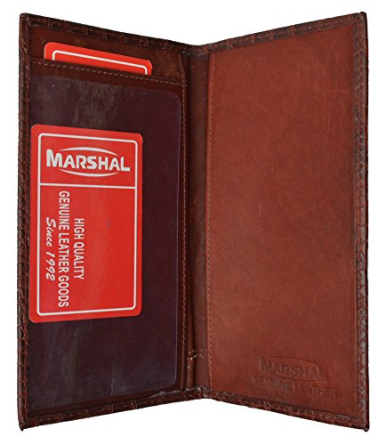 New High End Marshal Leather Checkbook Cover Case #156-CR