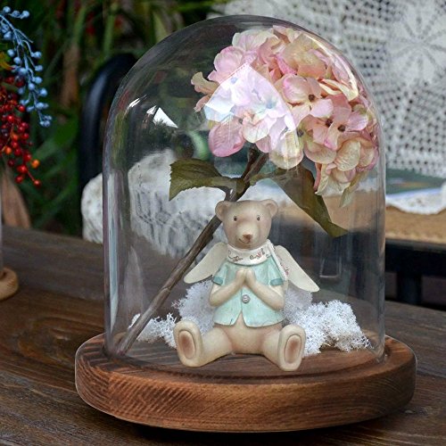 Reelva Decorative Clear Glass Cloche Bell Jar Display Case (D11H15cm) - Thumbnail 4