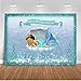 Mocsicka Mermaid Baby Shower Backdrop Under Sea Mermaid Photography Background 7x5ft Vinyl Little Mermaid Baby Shower Party Banner Backdrops