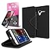 Cellto Premium Moto X Wallet Case with HD Screen Protector [Slim Ultra Fit] (Black) Diary Cover w/ ID Pocket Top Quality ( 1st Generation )