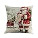 Sothread Christmas Throw Pillowcase Christmas Throw Pillowcase Decor Sofa Cushion Cover Santa Claus 18