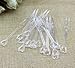 Disposable Plastic Cocktail Picks Fruit Forks Cocktail Sticks Plates Picks Cake Forks Dessert Forks Party Supplies (500pcs Clear)