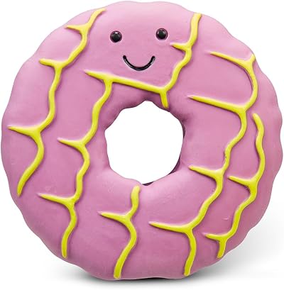 Petface Iced Ring Biscuit Latex Dog Toy with Squeaker