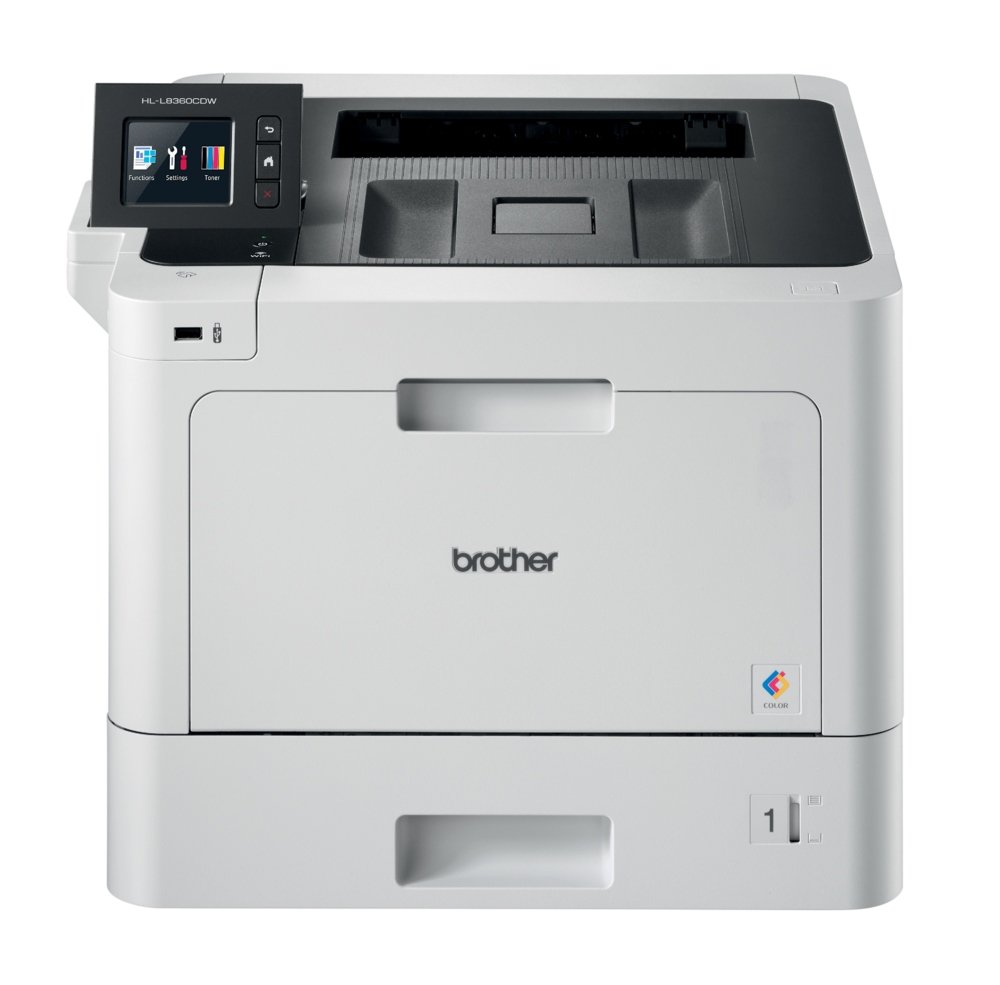 Brother HL-L8360CDW Stampante Laser a Colori, Velocità di Stampa 31 ppm, Rete Cablata, Wi-Fi e Wi-Fi Direct, NFC, Stampa Fronte/Retro, bianco/nero