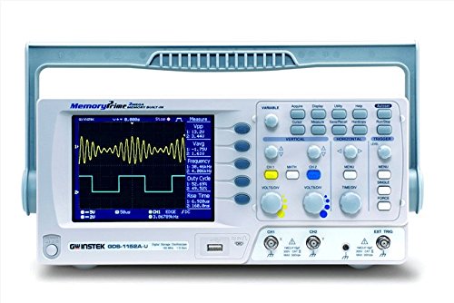 GW Instek GDS-1152A-U 5.7" LCD Color Display Digital Storage Oscilloscope with USB Port, 150MHz Bandwidth, 2-Channel, 2.3ns Rise Time