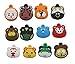 Colorboy Cute Cartoon Animal Tennis Dampener (Pack of 12 pcs) with Keychain Function Tennis String Shock Absorber Gift
