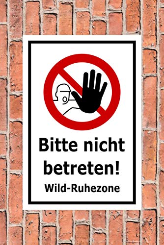 Melis-Folienwerkstatt Schild Wild-Ruhezone - 45x30cm â Bohrlöcher - 3mm Aluverbund â 20 VAR S00359-017-A – Bild 3