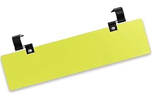 GLARE GUARD G Night Driving Visor by Glare Guard, Replace Night Driving Glasses with Anti-Glare Polarized HD Driving Visor for Headlight Glare Universal 14" x 3.25" fits Cars, Truck's SUV's & RV's, Made in USA