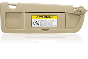 CRAZYPARTS Right Passenger Side Sun Visor Replacement Compatible with Honda Civic 2006 2007 2008 2009 2010 2011 Replaces# 83230-SNA-W01ZB Color Beige