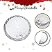WEWILL 36'' Luxury Snowman Christmas Tree Skirt Silvery White Embroidered Snowflake with Satin Border Xmas Mat Party Supplies Decorations