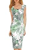 VfEmage Women's Summer Elegant Tartan Wear to Work Dress