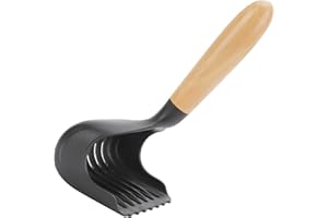 Garoopion Cat Litter Scoop, Large Cat Litter Scooper for Litter Box, Kitty Litter Scoop with Wood Handle, Carbon Fiber Deep Shovel More Efficient(Black)