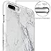 iPhone 7 Plus Case, Marble iPhone 8 Plus case, GMYLE [White Marble] Slim Glossy Hard Cover Case - Ultra Low Profile