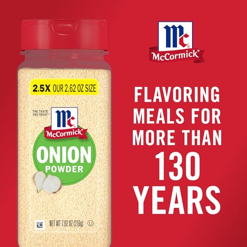 MCCORMICK ONION POWDER, NON GMO, MADE WITH FRESH, WHOLE, ONIONS, FOR BRINGING CONSISTENT ONION FLAVOR TO MEALS & RECIPES, 7.62 OZ