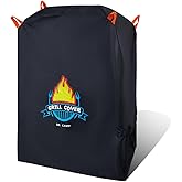 Vivicreate Waterproof BBQ Grill Cover 32 Inch Heavy Duty 420D Fabric Outdoor Barbecue Cover Weatherproof UV Protection Windproof Fits Weber Char-Broil Nexgrill Traeger Smoker Parrilla