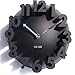 3D Big Digital Modern Contemporary Home Office Decor Round Quartz Wall Clock Black