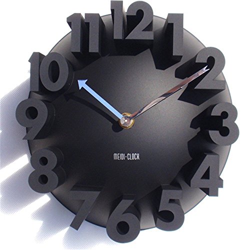 Besplore 3d Big Digital Wall Clock,Modern Contemporary Home Office Decor,Black