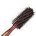 Mokale Natural Boar Bristle Round Comb Hair Brush with Ergonomic Natural Wood Handle,2.2 Inch,Styling Essentials for Hair Drying, Styling, Curling