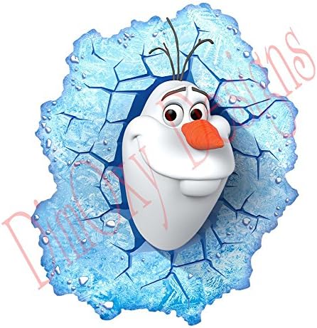 Christmas and Holiday Window Static Cling Decor Disney Frozen Olaf Looking Out Of Frosty Window (12")