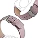 for Apple Watch Band 38mm Series 1 Series 2 Series 3,TOROTOP Luxury Light Pink Genuine Leather Watch Band Strap Replacement Wrist Band with Adapter Clasp for 38mm Apple Watch & Sport & Edition