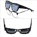 CAXMAN Oversized Fits Over Sunglasses Mirrored Polarized Lens for Prescription Glasses with Soft PU Case, Black Frame Black Lens, Size 55mm
