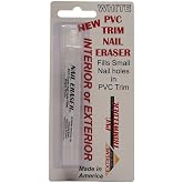 PVC TrimWelder Nail Eraser PVC Grade Eraser Wax Crayon, Fill in Nail Holes up to 1/8 of an Inch, Use on Unpainted PVC Trim, Scrub and Wipe into Nail Hole